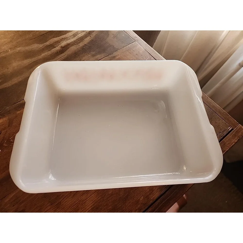 Vintage  Proctor Silex‎ Wheat Pattern Slow Cooker Milk Glass Casserole Dish #12